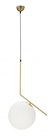 Lustre, Lampi suspendate - Pendul Glamy, fier/sticla, auriu/alb - creativdeco.ro