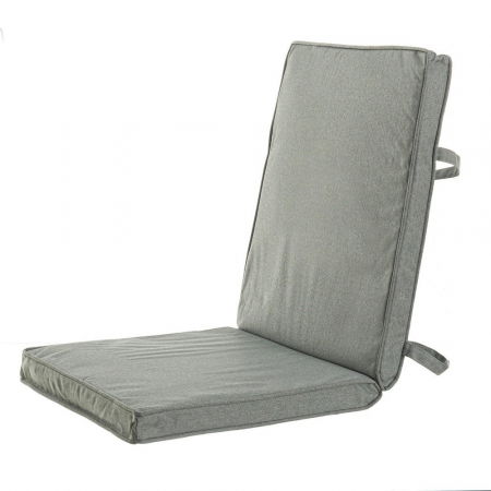 Perna de scaun gri texturat – 90x40x4 cm, impermeabilă, cu spătar jos