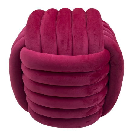 Puf Catifea Rosu Fuxia | Decor Indraznet | CreativDeco