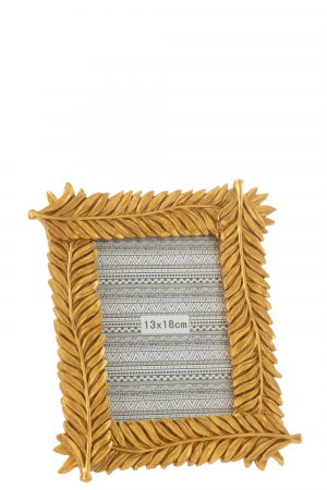 Scaune in Stil Boho - Rama foto handmade aurie din rasina design Frunze - creativdeco.ro