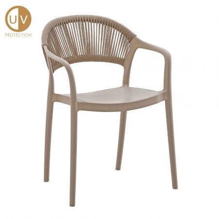Scaune Exterior - Scaun exterior Buenos bej cu spătar rotunjit