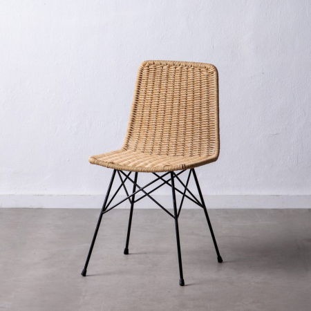 Scaune Exterior - Scaun ratan sintetic cu structură metalică – stil boho chic modern