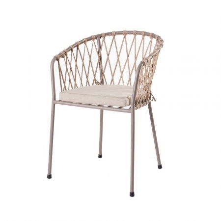 Scaune in Stil Boho - Scaun Myra Limo – design discret și rafinat pentru terase, lounge-uri sau grădini cu stil relaxat și natural