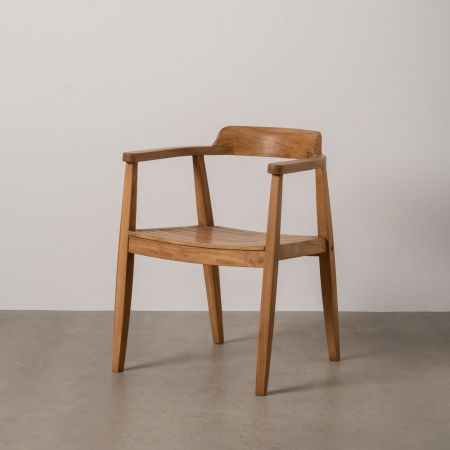 Scaune in Stil Rustic - Scaun tec cu brate pentru decor scandinav|Scaune din lemn masiv pentru interioare naturale