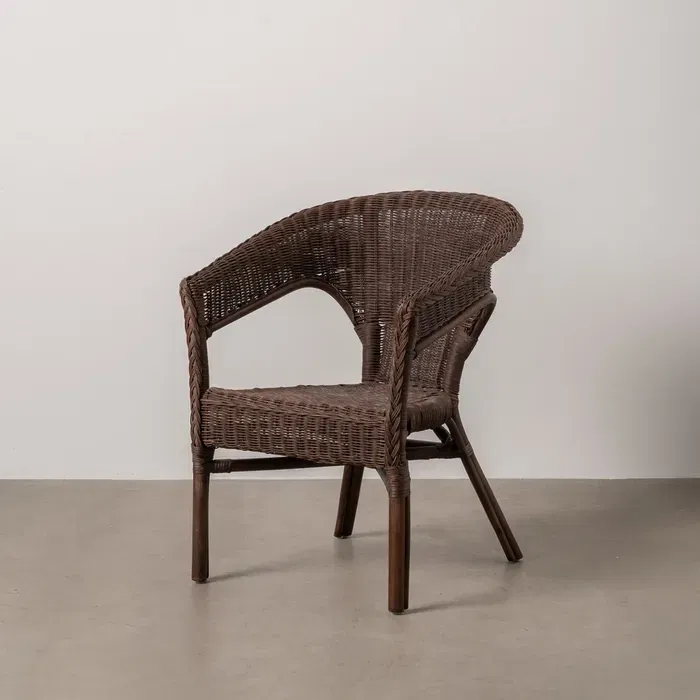 Scaune in Stil Rustic - Scaun din ratan maro pentru decoruri naturale|Scaune din ratan pentru interioare și exterioare rustice