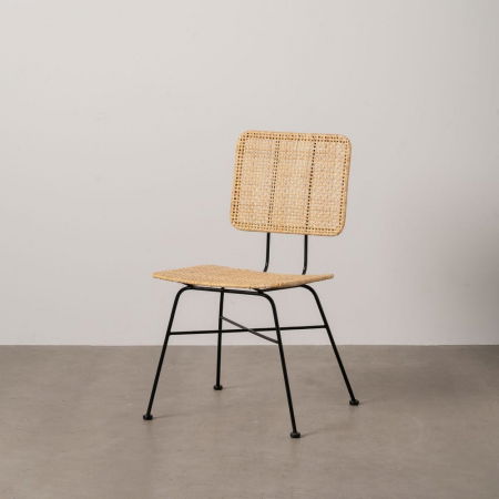 Scaune in Stil Boho - Scaun fibre naturale și structură metalică – stil boho urban relaxat