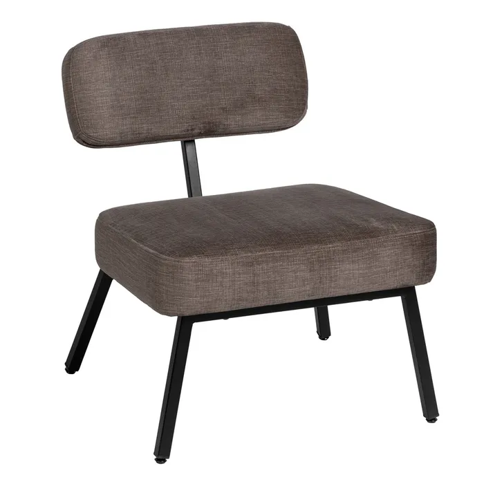 Scaune Lounge - Scaun Lounge Stofa Gri, Metal Negru - creativdeco.ro