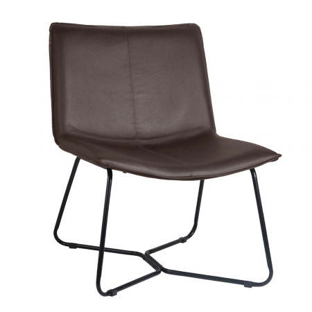 Scaune Lounge - Scaun maro Attendre, piele ecologică, stil modern pentru recepții și spații profesionale