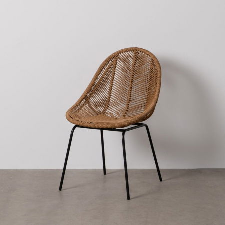 Boho - Scaune din polietilenă și oțel pentru exterior, set 2, design ergonomic