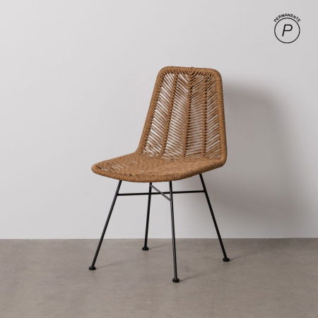 Boho - Scaune din polietilenă și oțel pentru exterior, set 2, design modern