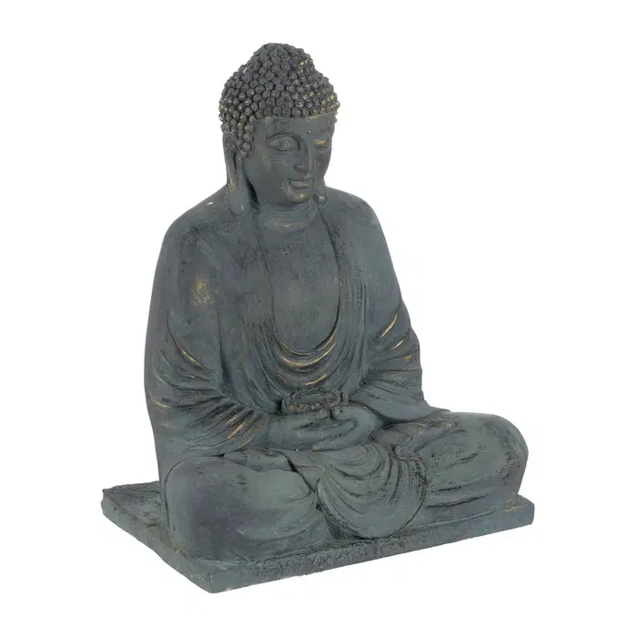 Canapele in Stil Boho - Sculptura Buddha magneziu design rafinat|Decoratiuni spirituale elegante