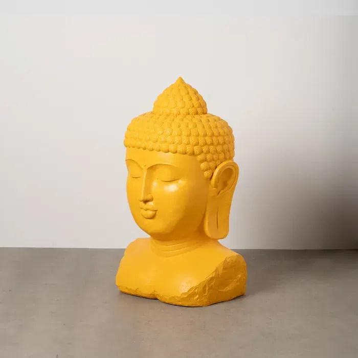 Canapele in Stil Boho - Bust Buddha galben|Decorațiuni meditative vibrante