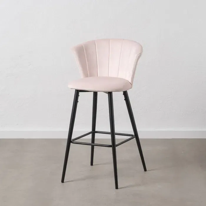 Set de scaune de bar roz pentru decor modern|Seturi scaune bar din catifea