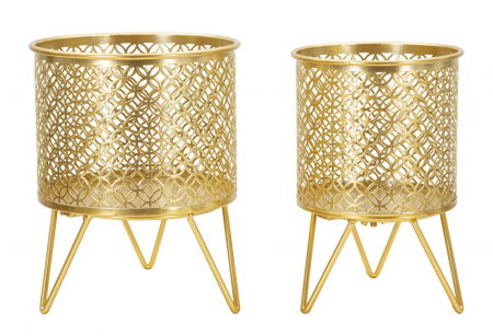 Ghivece, Suporturi flori - Suporturi Ghivece Auriu CreativDeco - Design Modern pentru Plante