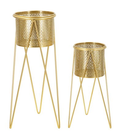 Ghivece, Suporturi flori - Suporturi Ghivece Aurii CreativDeco - Design Sofisticat pentru Interior