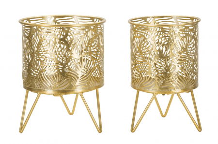 Ghivece, Suporturi flori - Set Suporturi Ghivece Aurii CreativDeco - Accente Elegante pentru Decor Modern