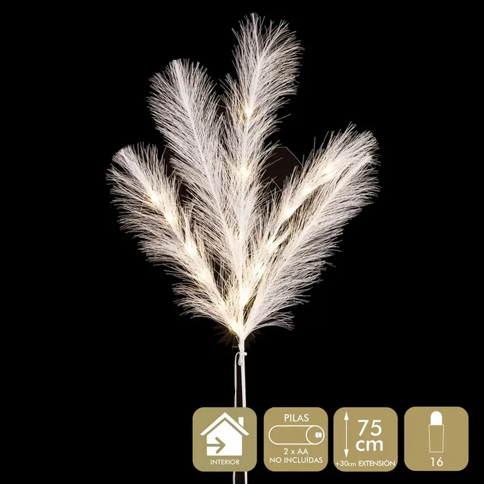 Obiecte decorative - Crengute Decorative Albe cu Lumini LED CreativDeco - Accesorii Festive pentru Decorul de Craciun