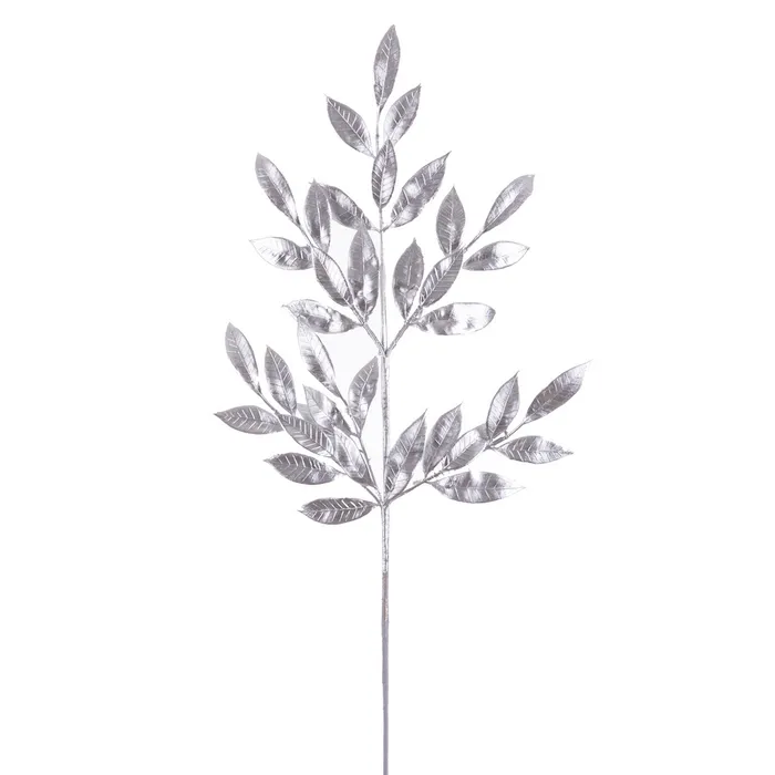 Obiecte decorative - Set Frunze Decorative Argintii CreativDeco - Accesorii Elegante pentru Decorul de Craciun