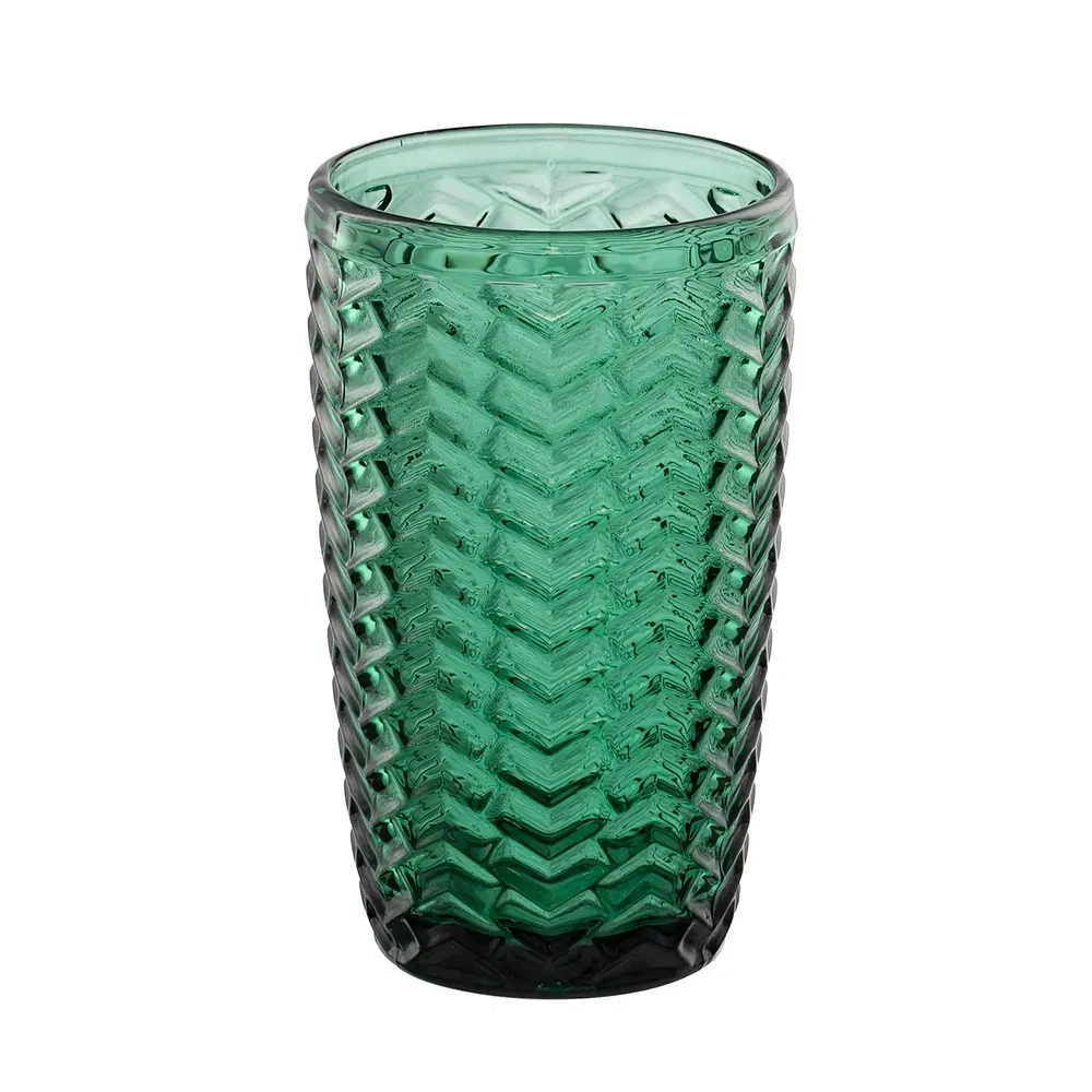 Pahare si cani - Set 6 Pahare Dark Green, Cristal Verde - CreativDeco.ro