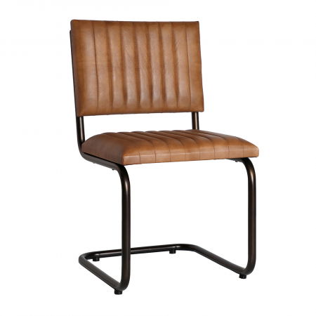 Vintage - Set scaune vintage metal piele|Scaune dining confortabile