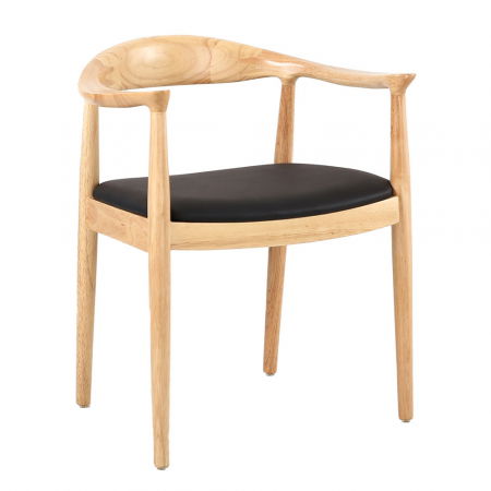 Scaune HORECA - Set de 2 scaune stejar perna neagra Fuji 57x45x73.5