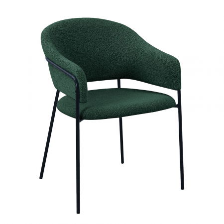 Scaune Connect verde închis boucle picioare negre