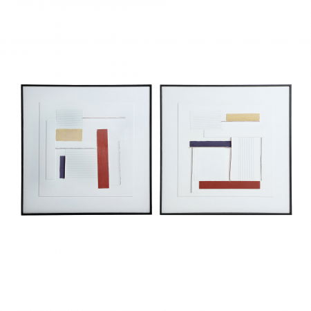 Tablouri - Set tablouri albe|Decor perete minimalist