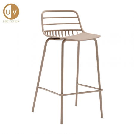 Scaune Exterior - Scaune de bar latte Candy din PP și metal cu protecție UV