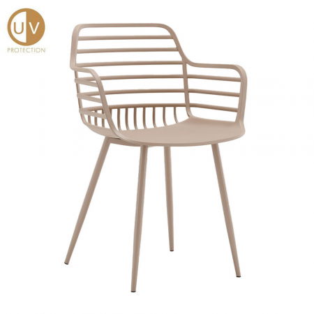 Scaune Exterior - Scaune latte Candy din polipropilenă și metal cu protecție UV
