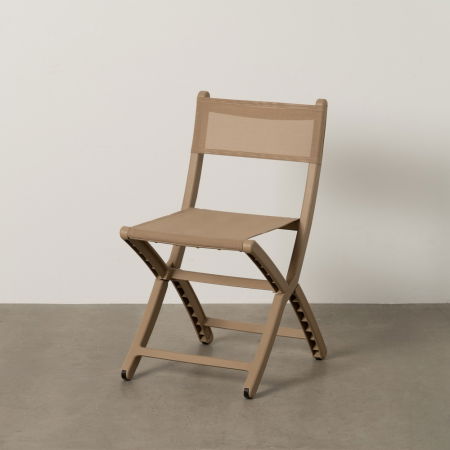 Scaune Exterior - Set 4 scaune pliabile bej moderne