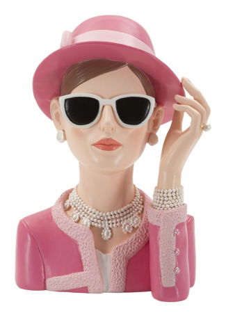 Scaune in Stil Glam - statueta roz perle glam CreativDeco