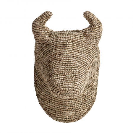 Boho - Statueta taur fibra naturala|Decoratiuni boho