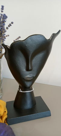 Obiecte decorative - Statueta Masca, rasina, negru