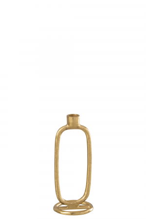 Obiecte decorative - Suport lumanare Oval, aluminiu auriu