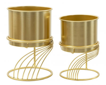 Ghivece, Suporturi flori - Suporturi Flori Spirala Aurie | Design Modern | CreativDeco