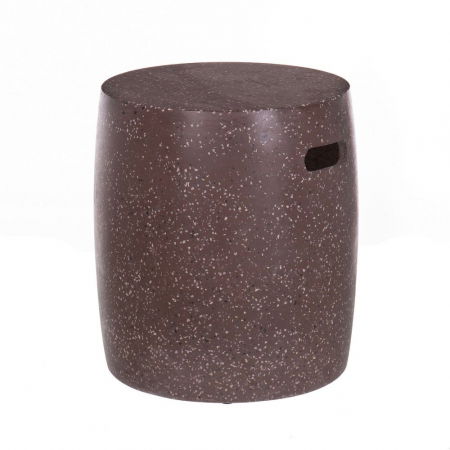 Minimalist - taburet terrazzo maro roșcat – cilindric, decor natural, stil boho