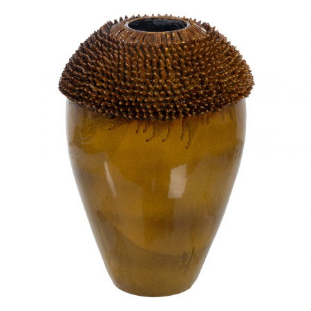 Boho - Vaza galbena ceramica decor boho modern