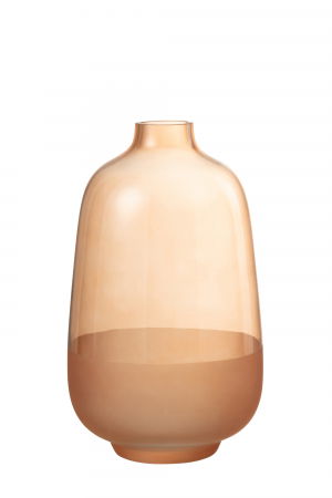 Obiecte decorative - Vaza Hany, sticla, portocaliu rugina - CreativDeco.ro