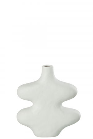 Boho - Vaza Stoneware, ceramica alba|creativdeco.ro