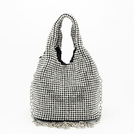 Clutch - Geanta neagra cu pietricele B-BJH-702