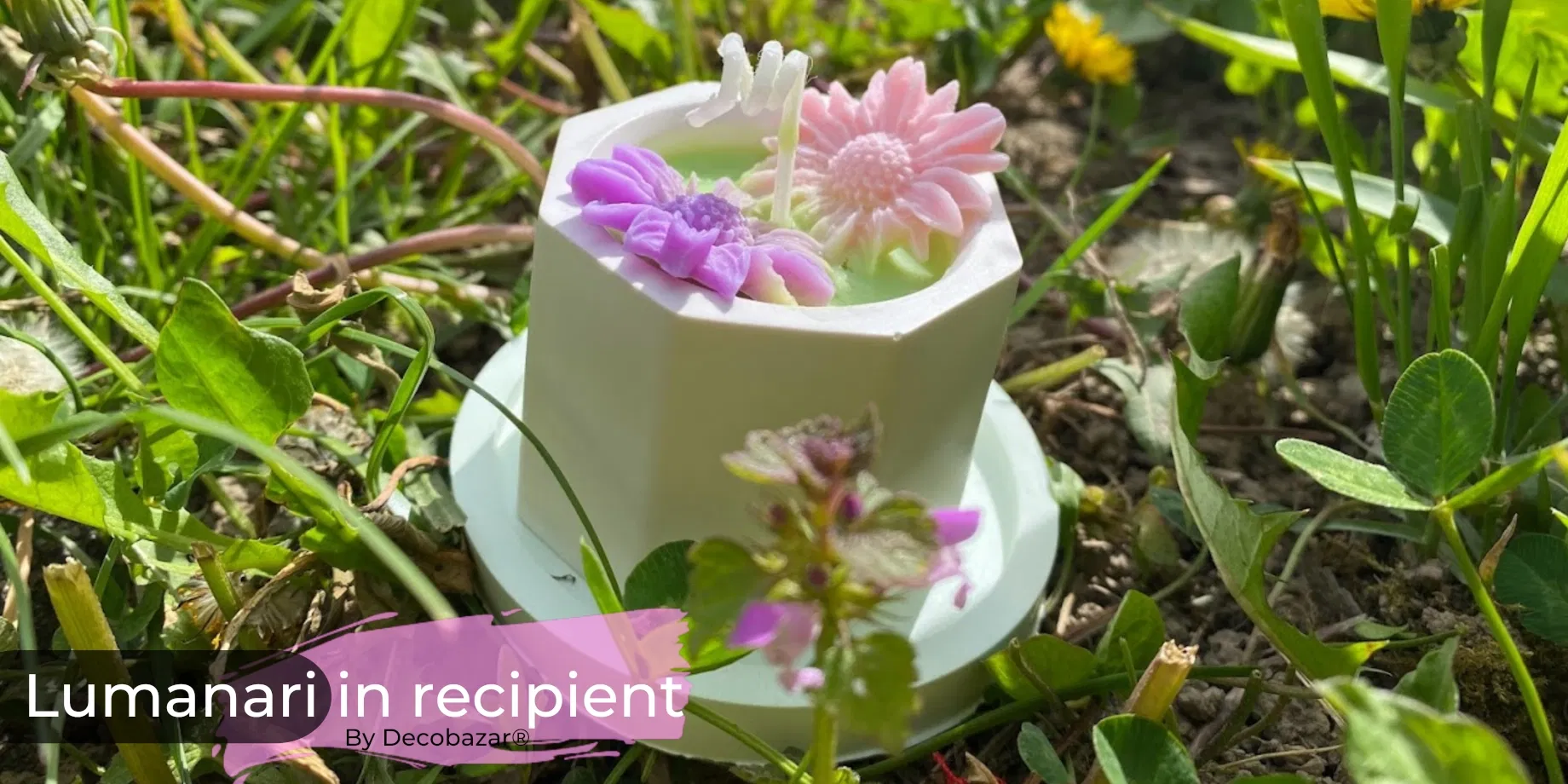 Lumanari in recipient