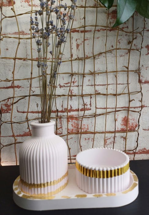 Set decorativ roz auriu [1]