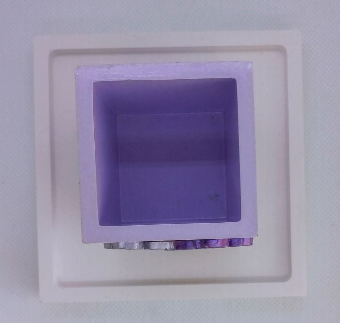 Set decorativ pahar mov cu floricele [20]