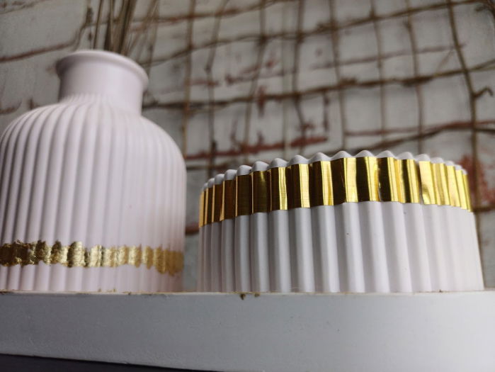 Set decorativ roz auriu [7]