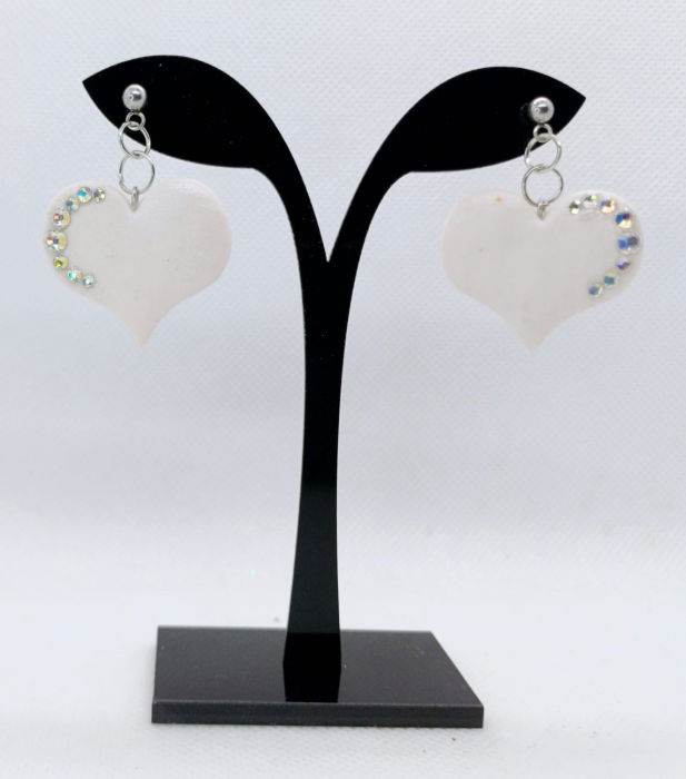 Cercei inimioare albe cu pietricele [1]
