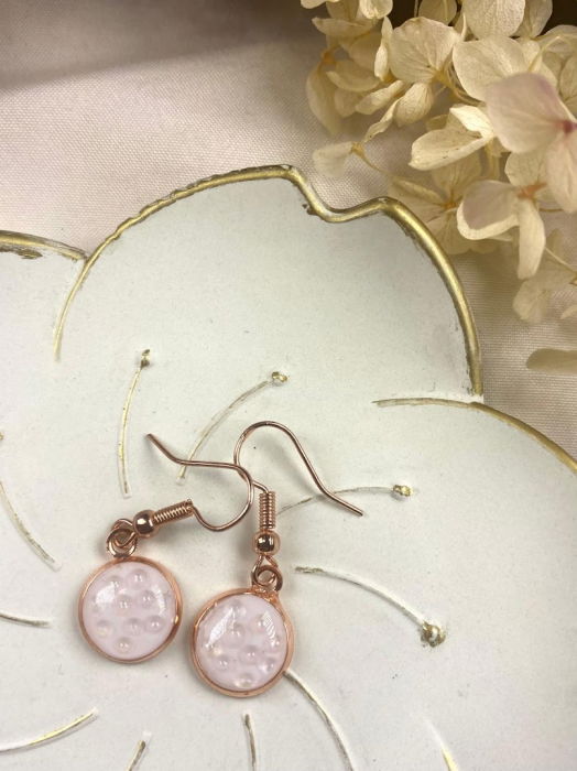 Cercei rotund roz [3]