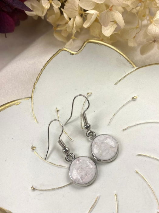 Cercei rotund alb [3]