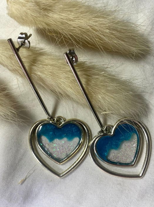 Dublu inimoare albastre lung [3]