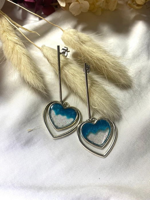 Dublu inimoare albastre lung [5]