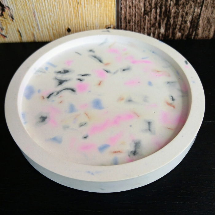 Suport rotund din ceramica "rainbow effect" [2]